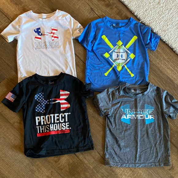 Boys short sleeve under armor shirts 4T - Picture 1 of 2